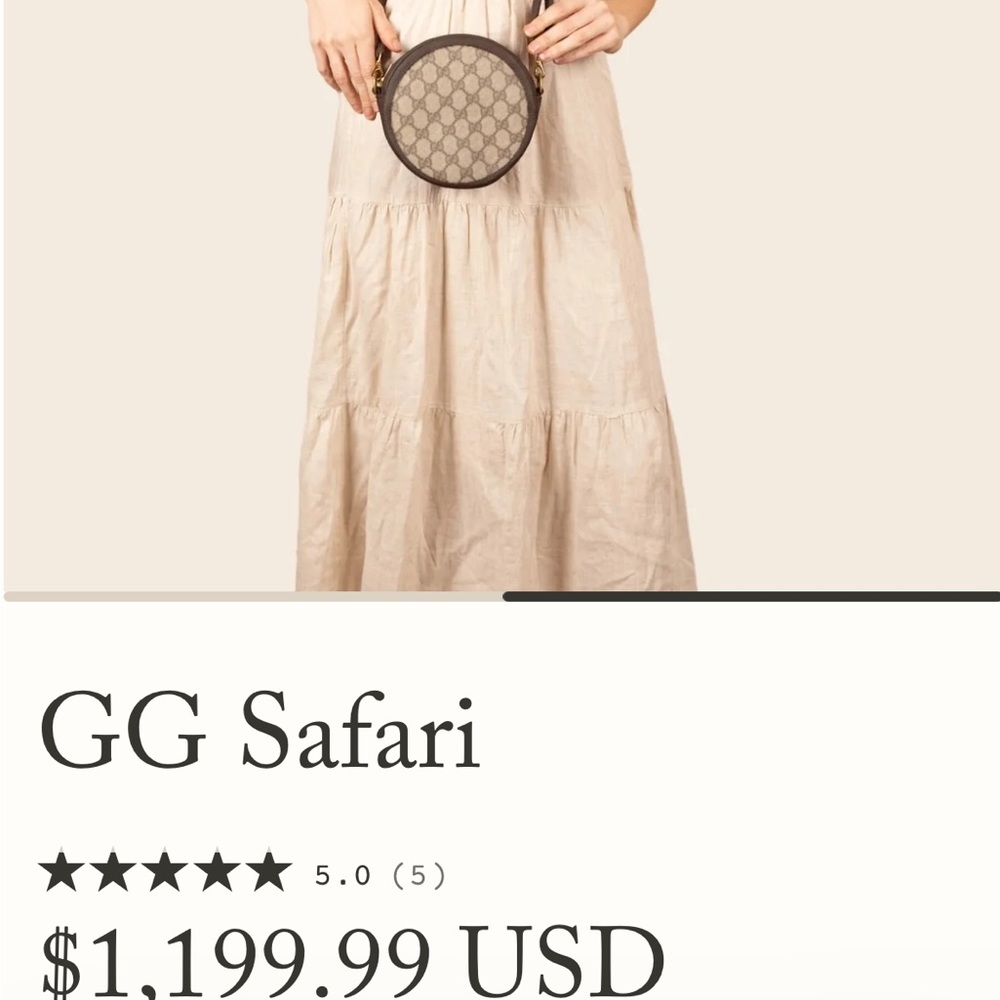 Gucci Beige and Dark Brown Crossbody Bag - Picture 2 of 7